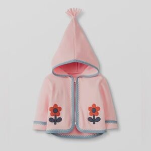 Hanna Andersson Embroidered Pink Fleece with Flower